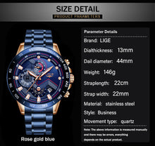 Load image into Gallery viewer, LIGE 2020 Luxury Sports Quartz Men's Watch Relogio Masculino™
