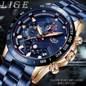 LIGE 2020 Luxury Sports Quartz Men's Watch Relogio Masculino™