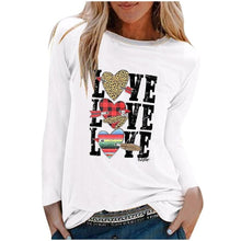 Load image into Gallery viewer, VDF - Winter Casual Womens O-neck Long Sleeve Top Loose Print Tshirts™
